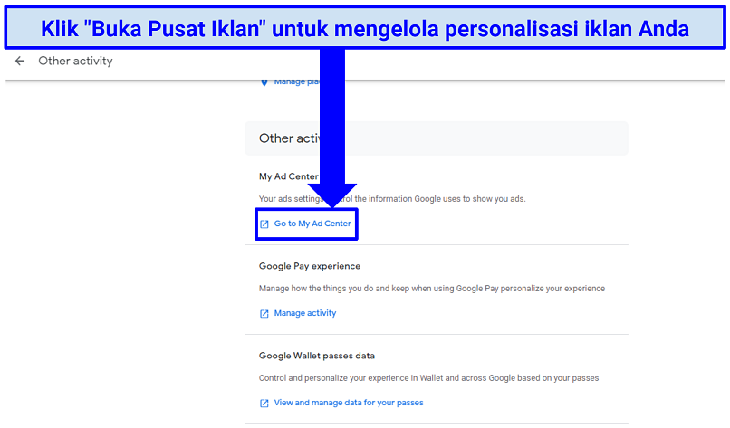 A screenshot of step 4 of controlling your activity storage
